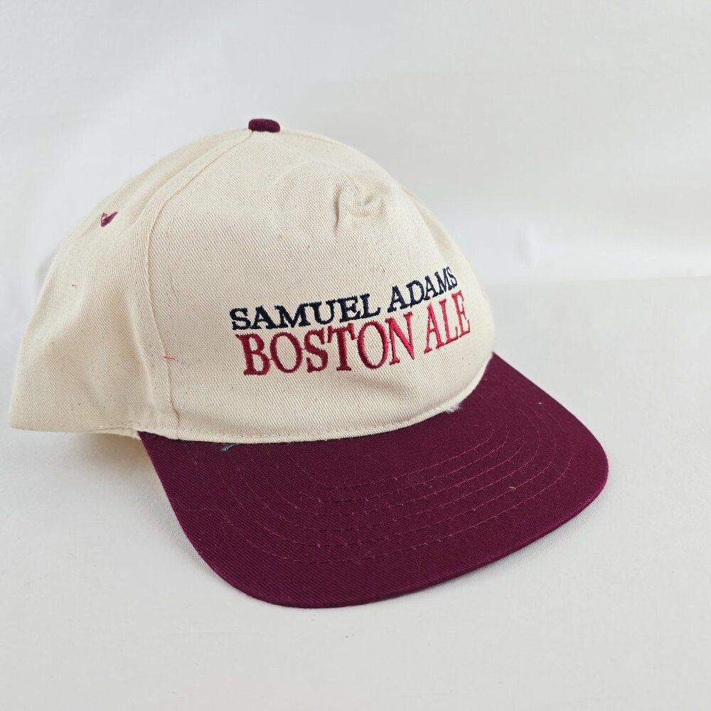 Samuel Adams Boston Ale Mens OS Beige Red Snapback Hat Beer Promo Barwear KC